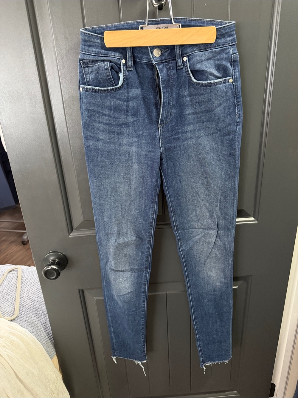 Joe's Jeans Indigo Slim Skinny Jeans with Raw Hem